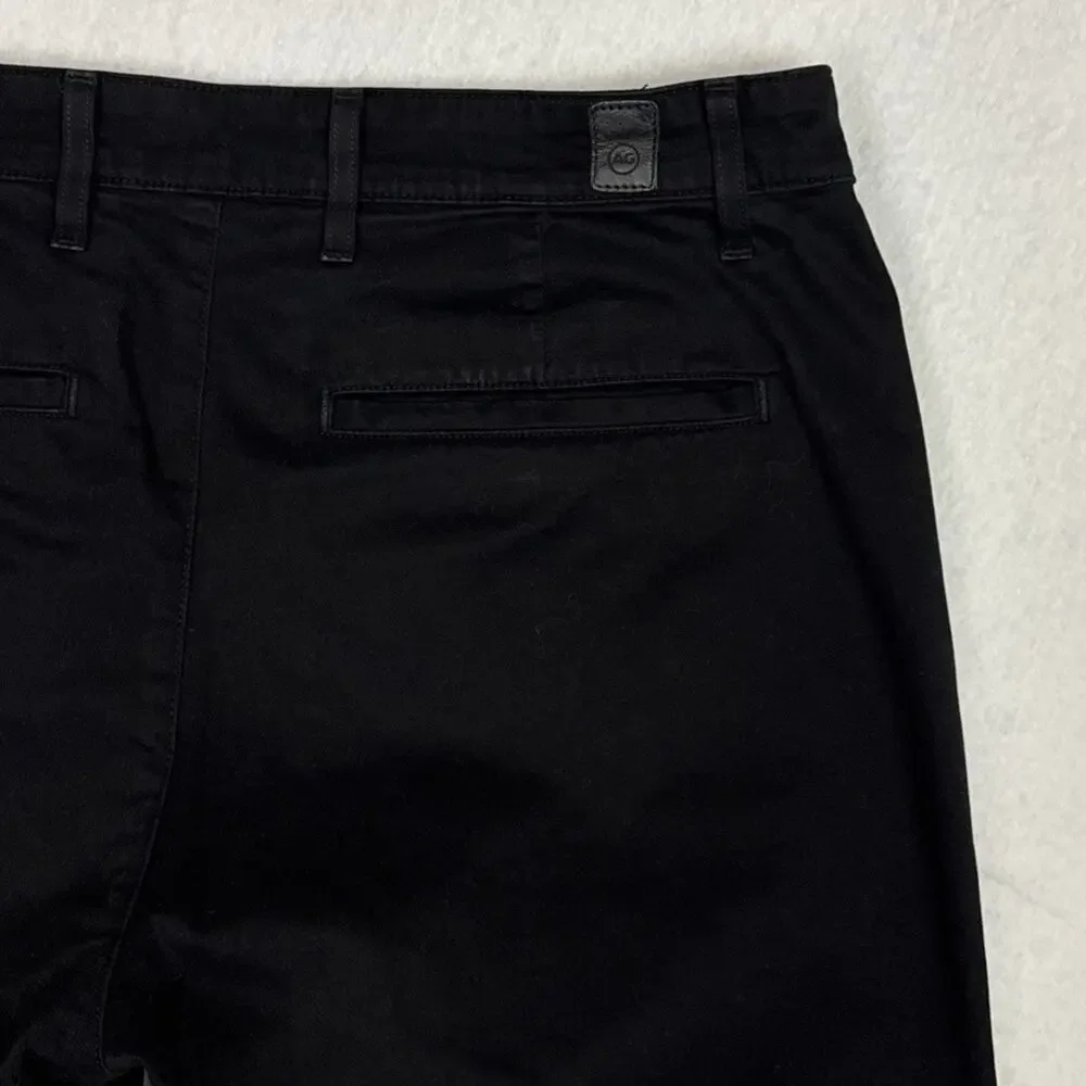 AG Adriano Goldschmied Mens Size 33R The Lux Khaki Tailored Trouser Pants Black